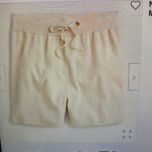 J. Crew drawstring sweater-shorts AZ248 NWT heather natural color size large